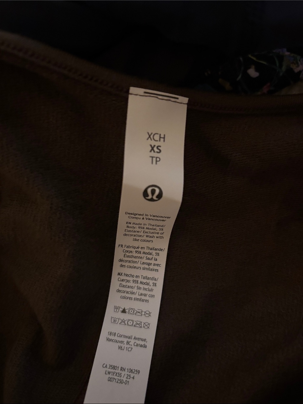 Lululemon BeCalm V-Neck Tank SZ XS Walnut Crunch NWT 🤎🤎🤎 - Picture 5 of 5